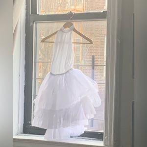 Sex and the City style open back tutu dress small Balance